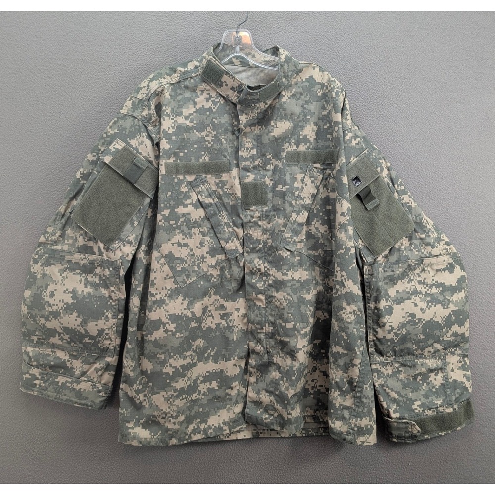 US Army Combat Uniform ACU Jacket Digital Camo Padded Elbow Men's XL Regular